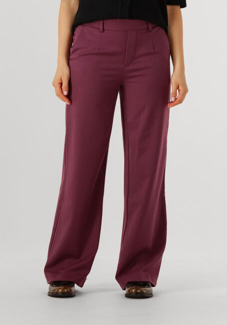 Bordeaux OBJECT Wijde broek OBJLISA WIDE PANT - large