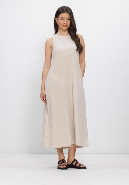 Beige SELECTED WOMEN Maxi jurk SLFLUISA RELAXED LINEN BLEND DRESS - large