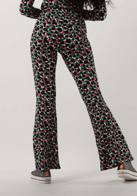Multi COLOURFUL REBEL Flared broek CUTE FLOWER PEACHED EXTRA FLARE PANTS - large