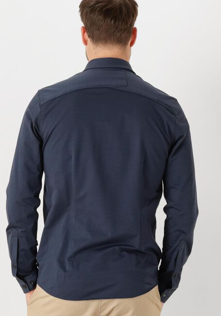 Donkerblauwe CAST IRON Casual overhemd LONG SLEEVE SHIRT TWILL JERSEY 2 TONE - large