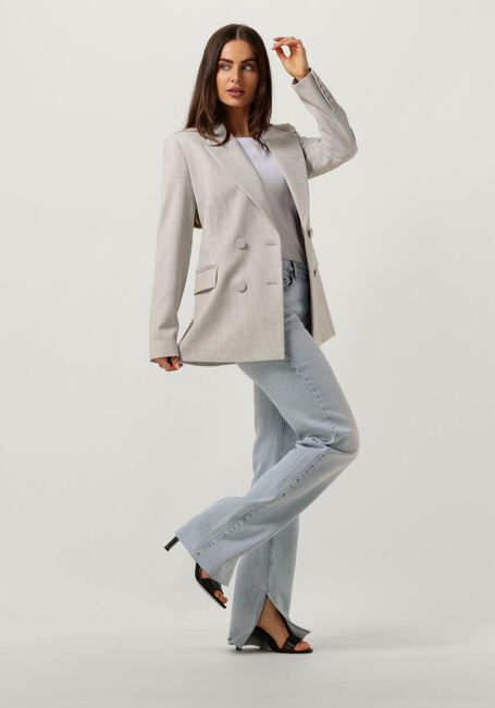 Lichtblauwe MY ESSENTIAL WARDROBE Straight leg jeans DAISYMW 139 HIGH STRAIGHT SLIT - large