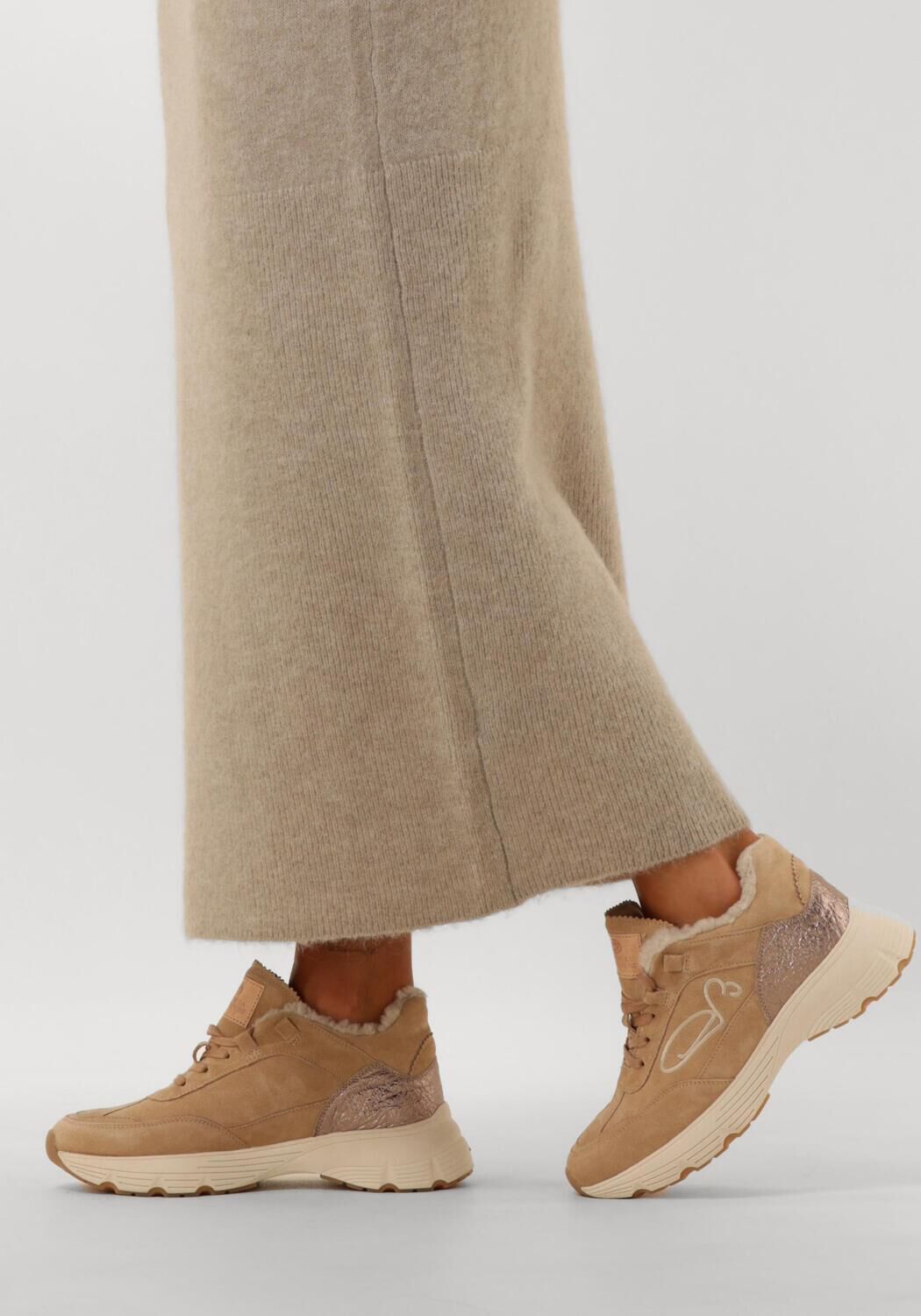 Zand FRED DE LA BRETONIERE Lage sneakers MARIOLA SIGN TEDDY LINING - large