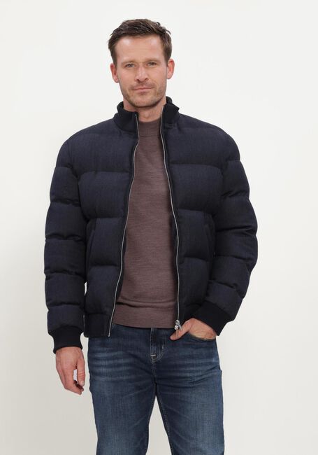 Donkerblauwe PROFUOMO Parka's OUTERW BOMBER MOULINE - large