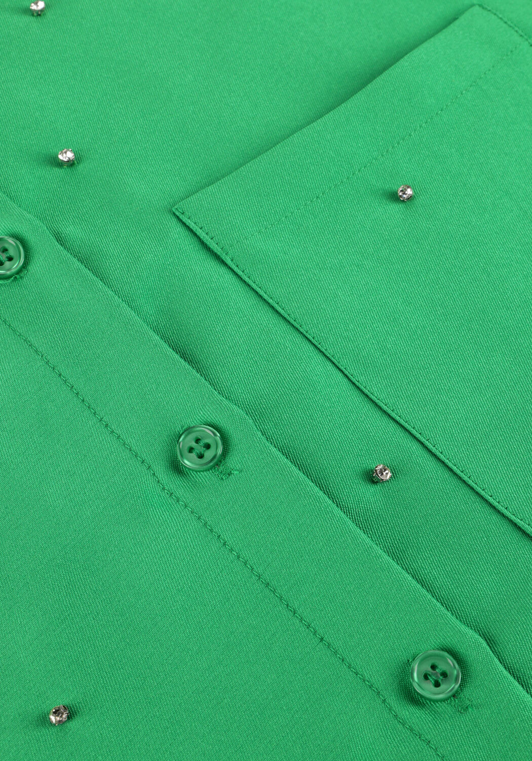 Groene ALIX THE LABEL Blouses LADIES WOVEN EMBELLISHED SATIN BLOUSE - large