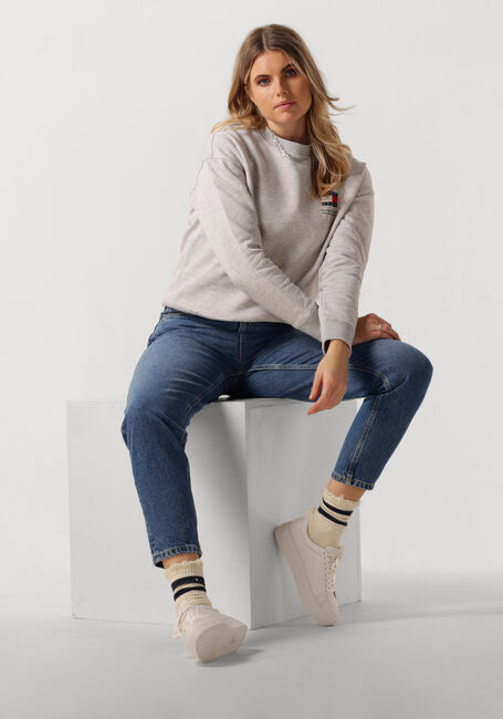 Grijze TOMMY JEANS Sweater TJW BXY GRAPHIC FLAG CREW - large