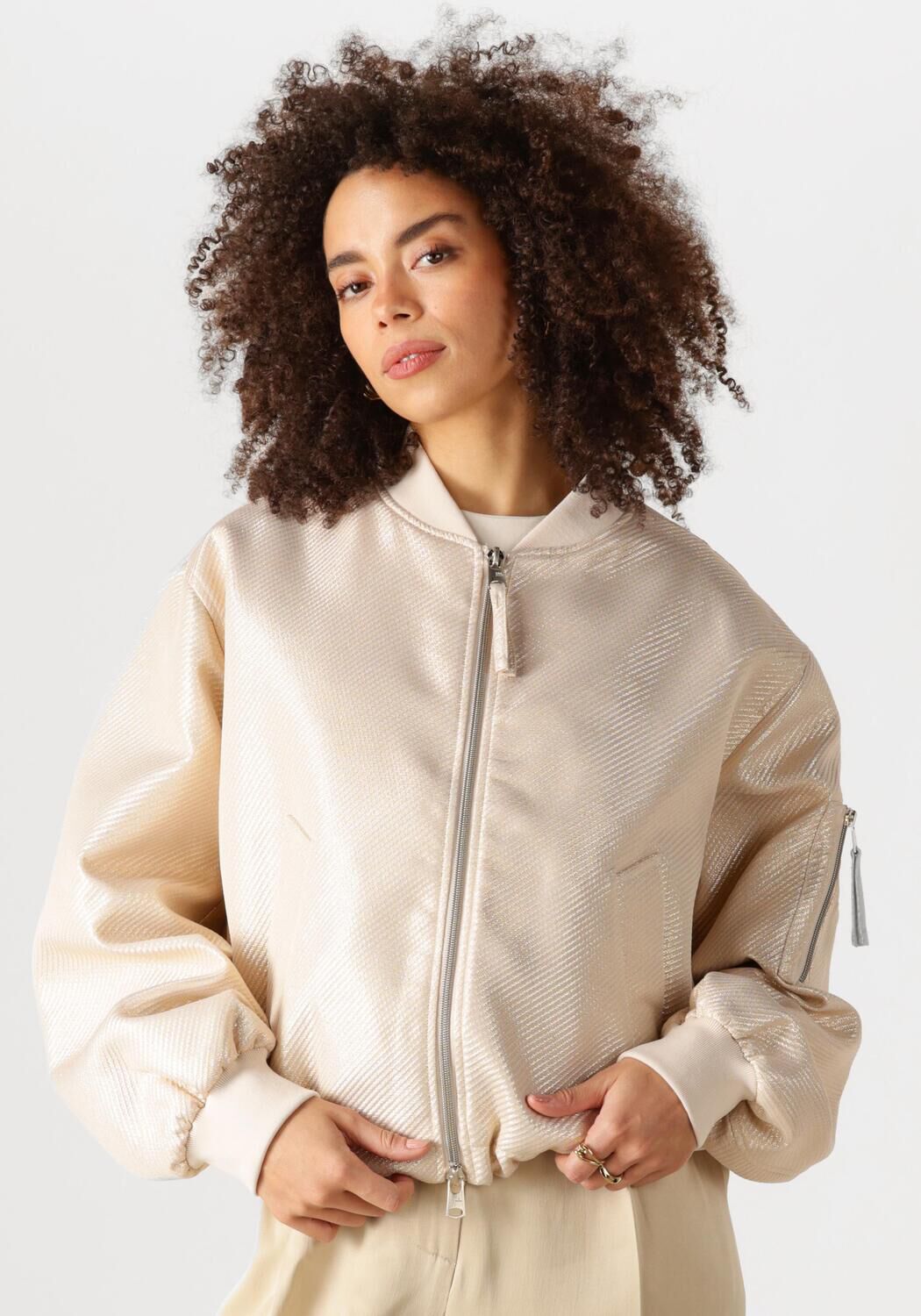 BEAUMONT Dames Jassen Goldie Bomber Jacket Beige