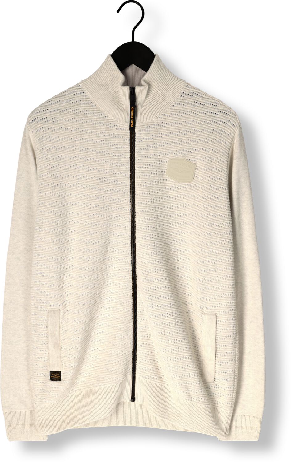 PME LEGEND Heren Truien & Vesten Zip Jacket Structure Cotton Ecru