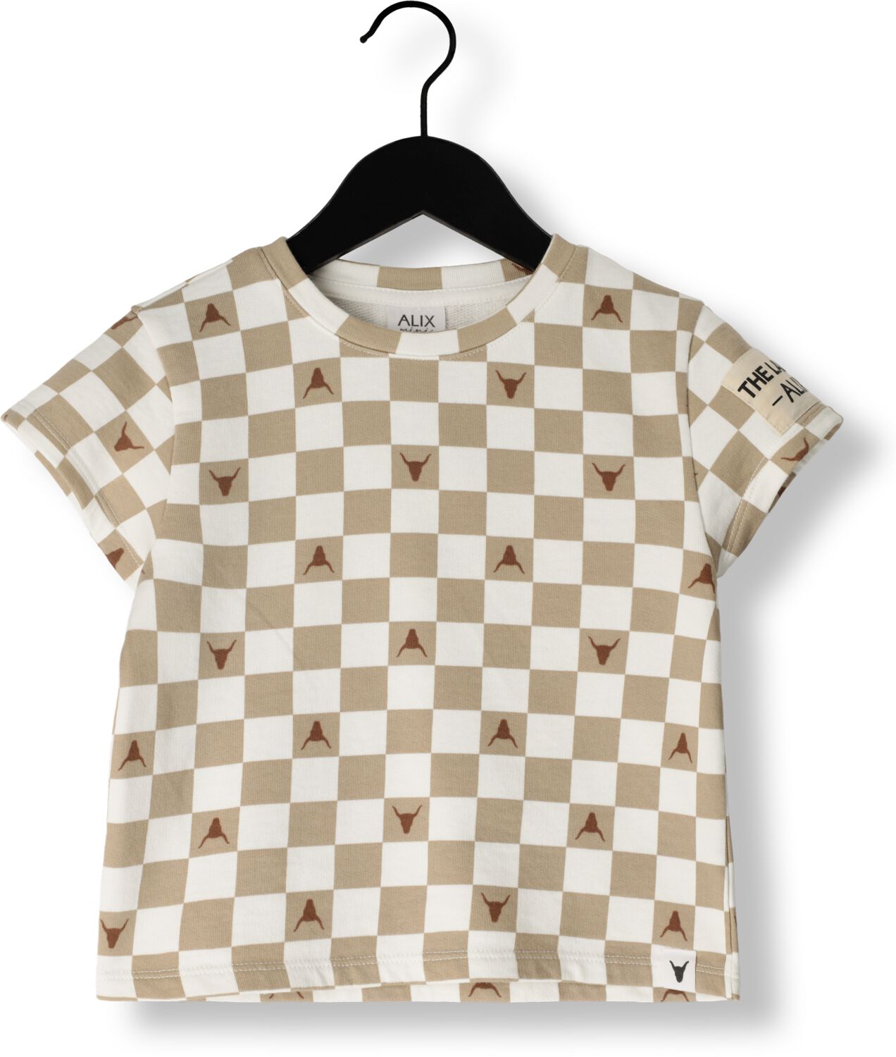 ALIX MINI Jongens Polo's & T-shirts Knitted Blocks T-shirt Zand