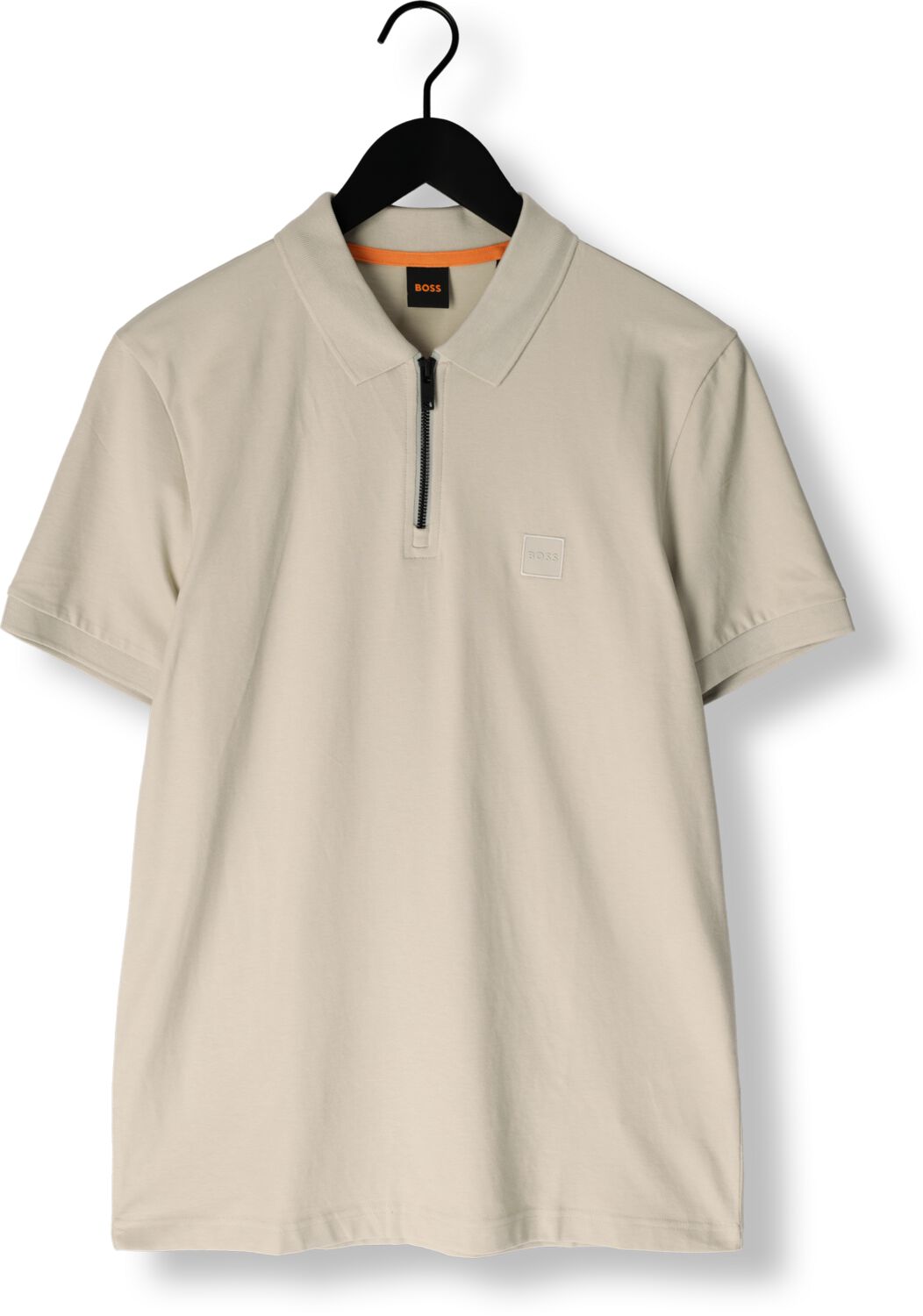 BOSS ORANGE Heren Polo's & T-shirts Passerzip Beige