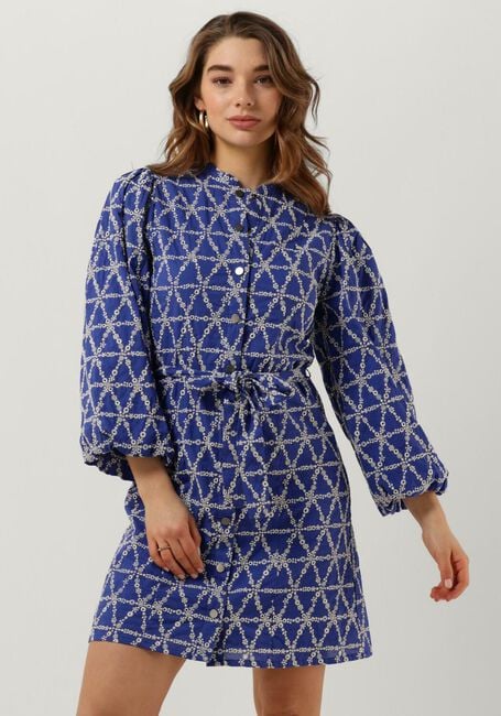 Kobalt BRUUNS BAZAAR Mini jurk BLAZING MADRINA DRESS - large
