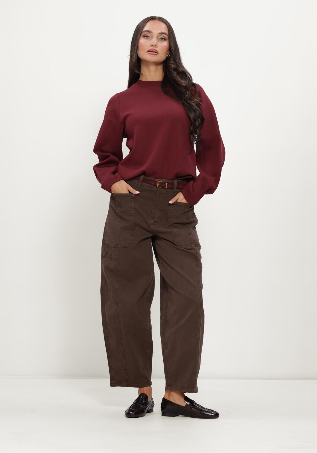 SELECTED WOMEN Dames Truien & Vesten Slwlya Ls Sweat Bordeaux