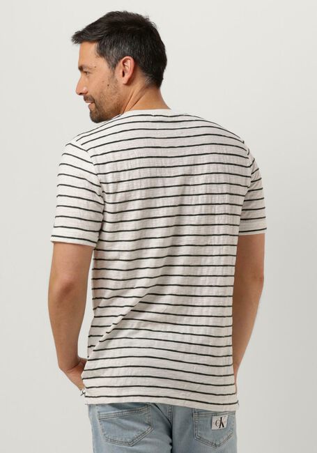 Gebroken wit CAST IRON T-shirt SHORT SLEEVE R-NECK REGULAR FIT COTTON SLUB - large