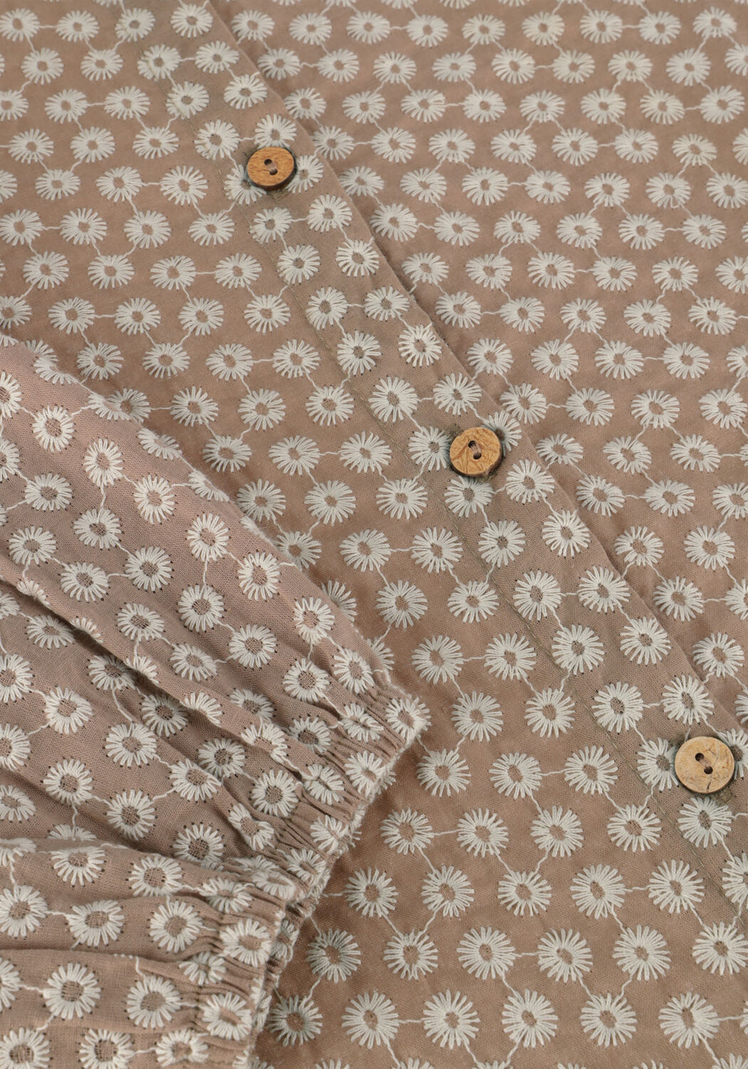 YOUR WISHES Meisjes Blouses Broderie Raglan Blouse Beige