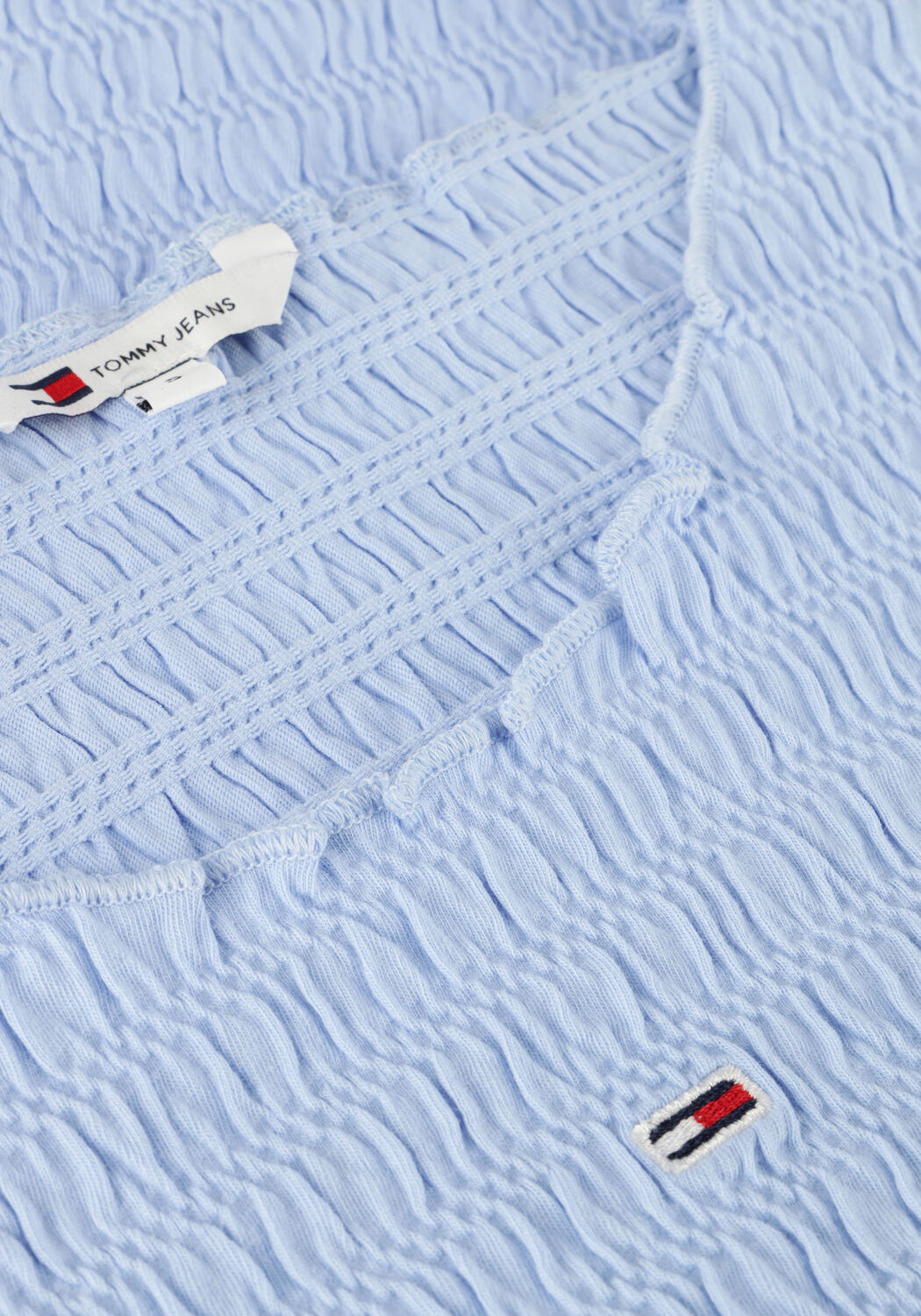 Blauwe TOMMY JEANS Top TJW SLIM SMOCK TEE - large