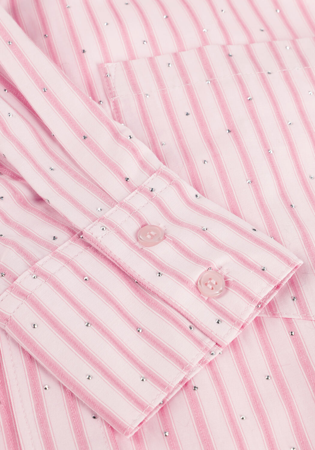 Roze NEO NOIR Blouses DALMA SOFT STRIPE STONE SHIRT - large