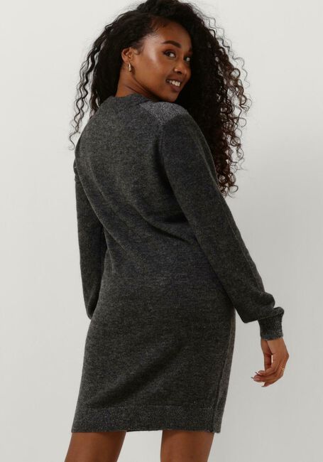 Donkergrijze SCOTCH & SODA Mini jurk RELAXED V NECK KNITTED DRESS - large