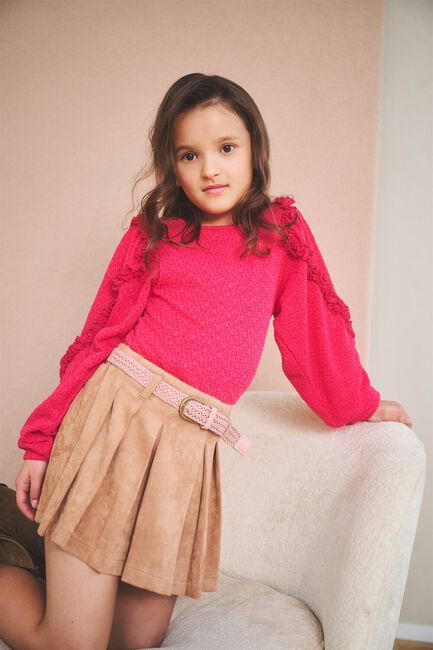 Taupe NONO Minirok SELLA SUEDE SKORT - large