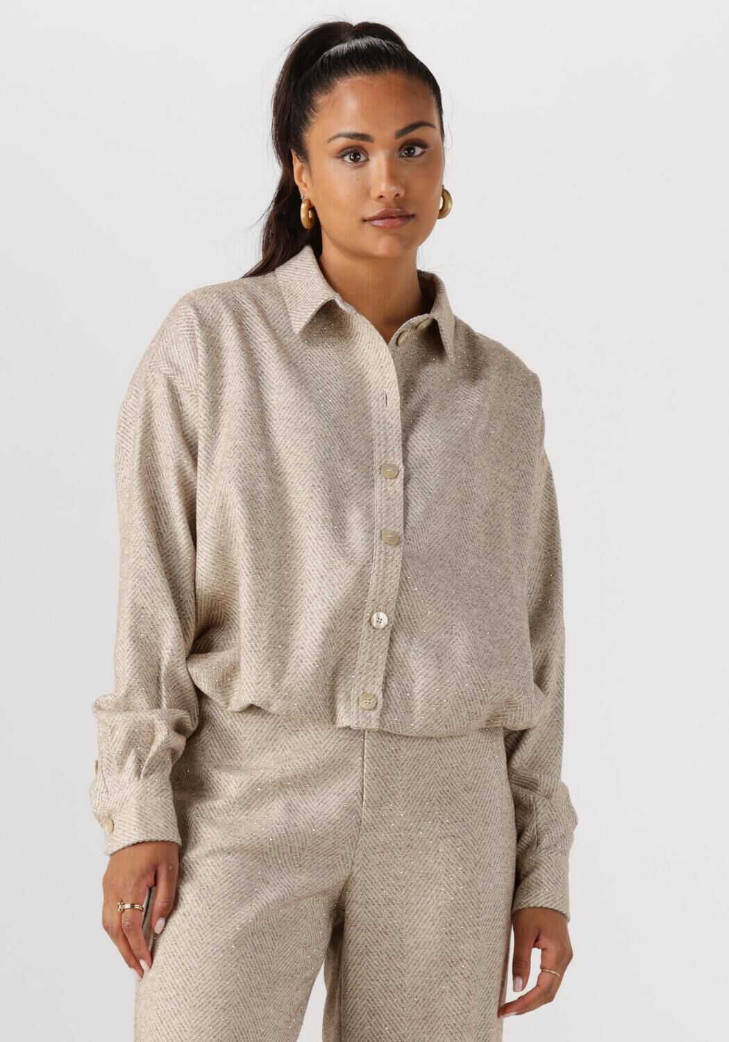 NUKUS Dames Blouses Lara Blouse Strass Zand