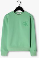 Groene CALVIN KLEIN Sweater INTERLOCK PIQUE SWEATSHIRT - medium
