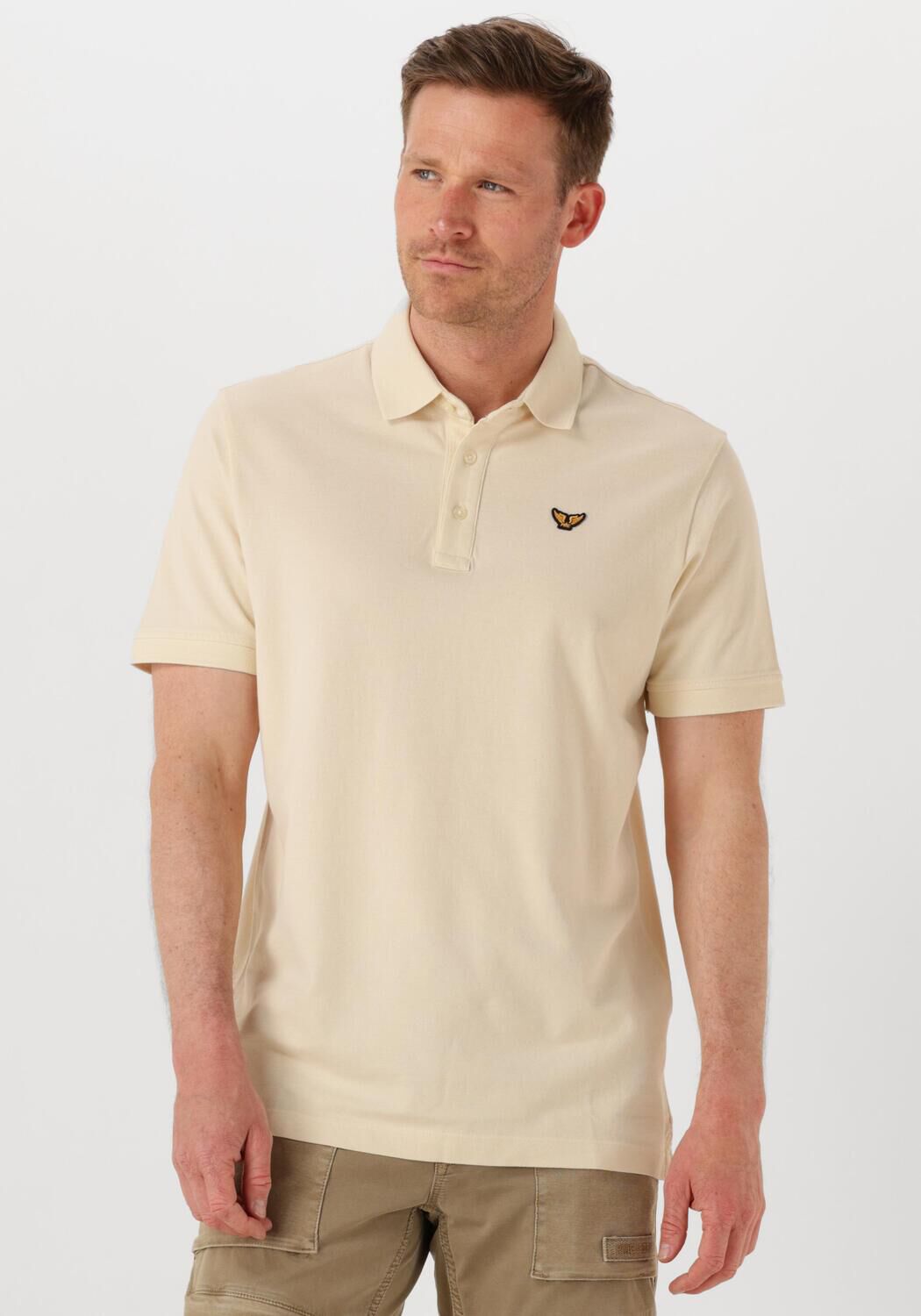 PME LEGEND Heren Polo's & T-shirts Pique Garment Dye Beige