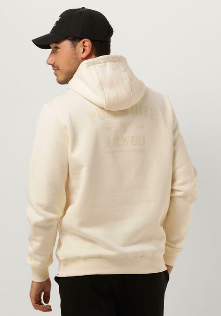 Ecru PUREWHITE Sweater HOODIE WITH FLOCK PRINT - large