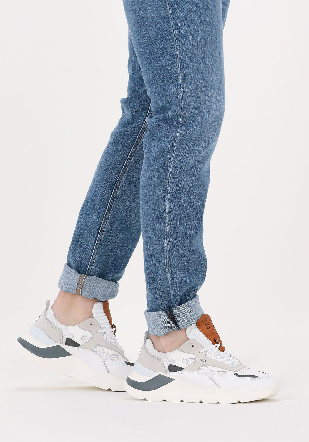 Witte D.A.T.E Lage sneakers FUGA HEREN - large