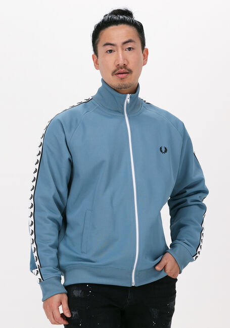 Hong Kong Continent Vluchtig Blauwe FRED PERRY Vest TAPED TRACK JACKET | Omoda