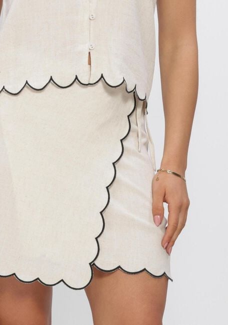 Beige OBJECT Shorts OBJSANNE MW WRAP SHORT SKIRT - large
