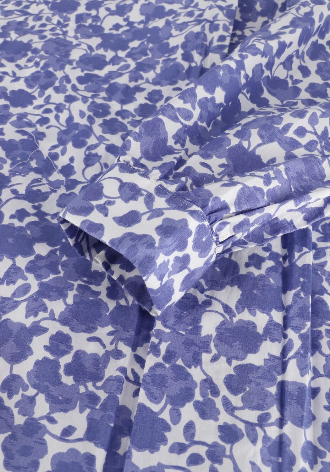 Lichtblauwe MSCH COPENHAGEN Mini jurk LENORA HADDIS LS SHIRT AOP - large