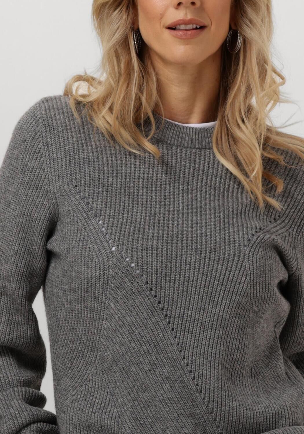 OBJECT Dames Truien & Vesten Objditte Re L s Knit Pullover Grijs