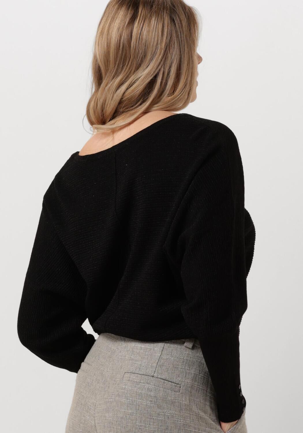 NUKUS Dames Truien & Vesten Batwing Pullover Lurex Zwart