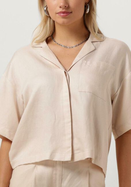 Gebroken wit SELECTED FEMME Blouses SLFLYRA 2/4 BOXY REVERS LINEN SHIRT - large