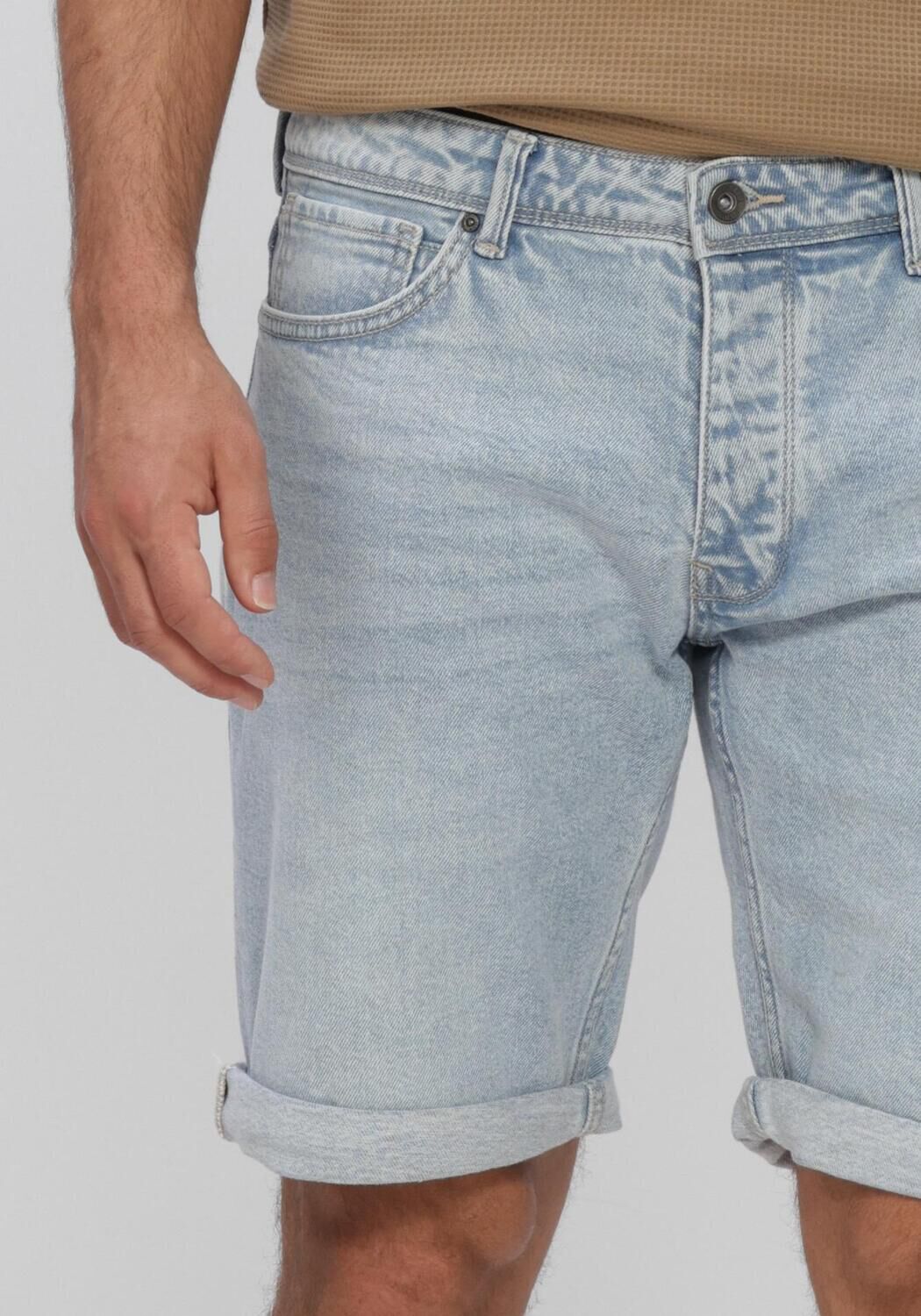 Lichtblauwe PURE PATH Shorts THE MILES SLIM FIT SHORT - large