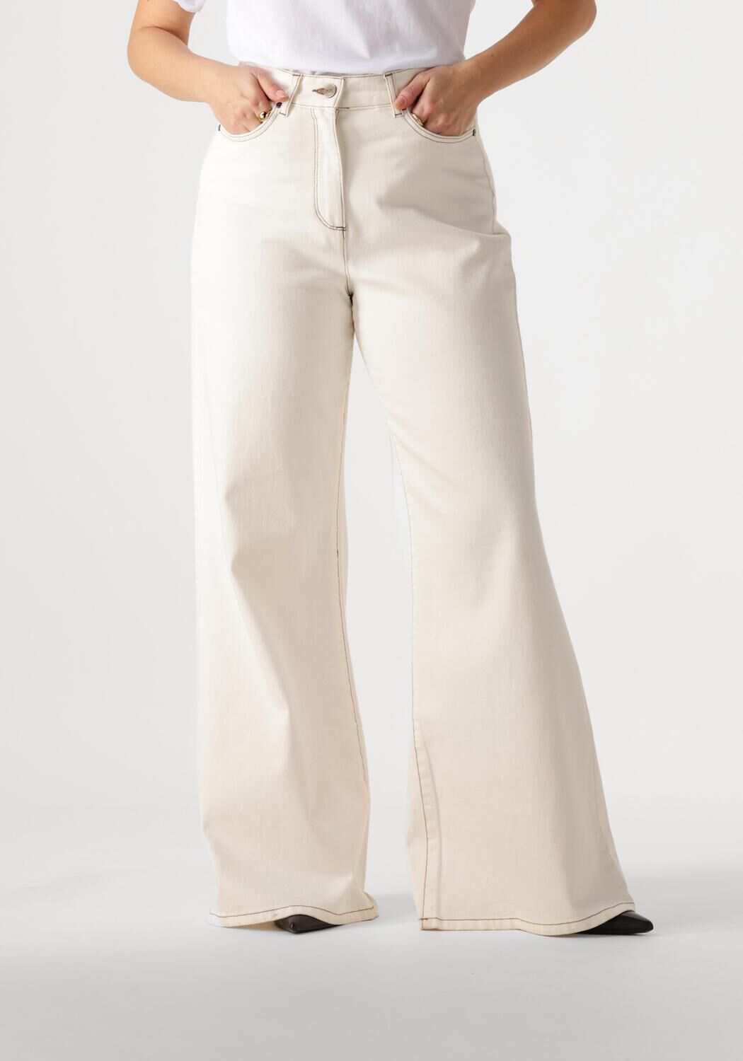NUKUS Dames Broeken Ruby Pants Gebroken Wit