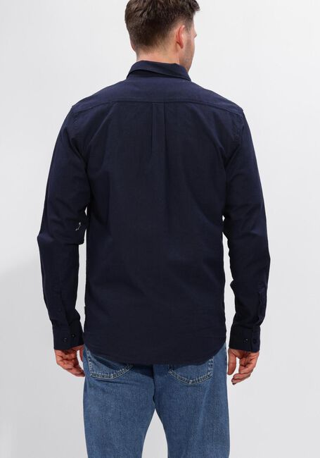 Donkerblauwe LES DEUX Casual overhemd KONRAD COTTON LINEN SHIRT - large