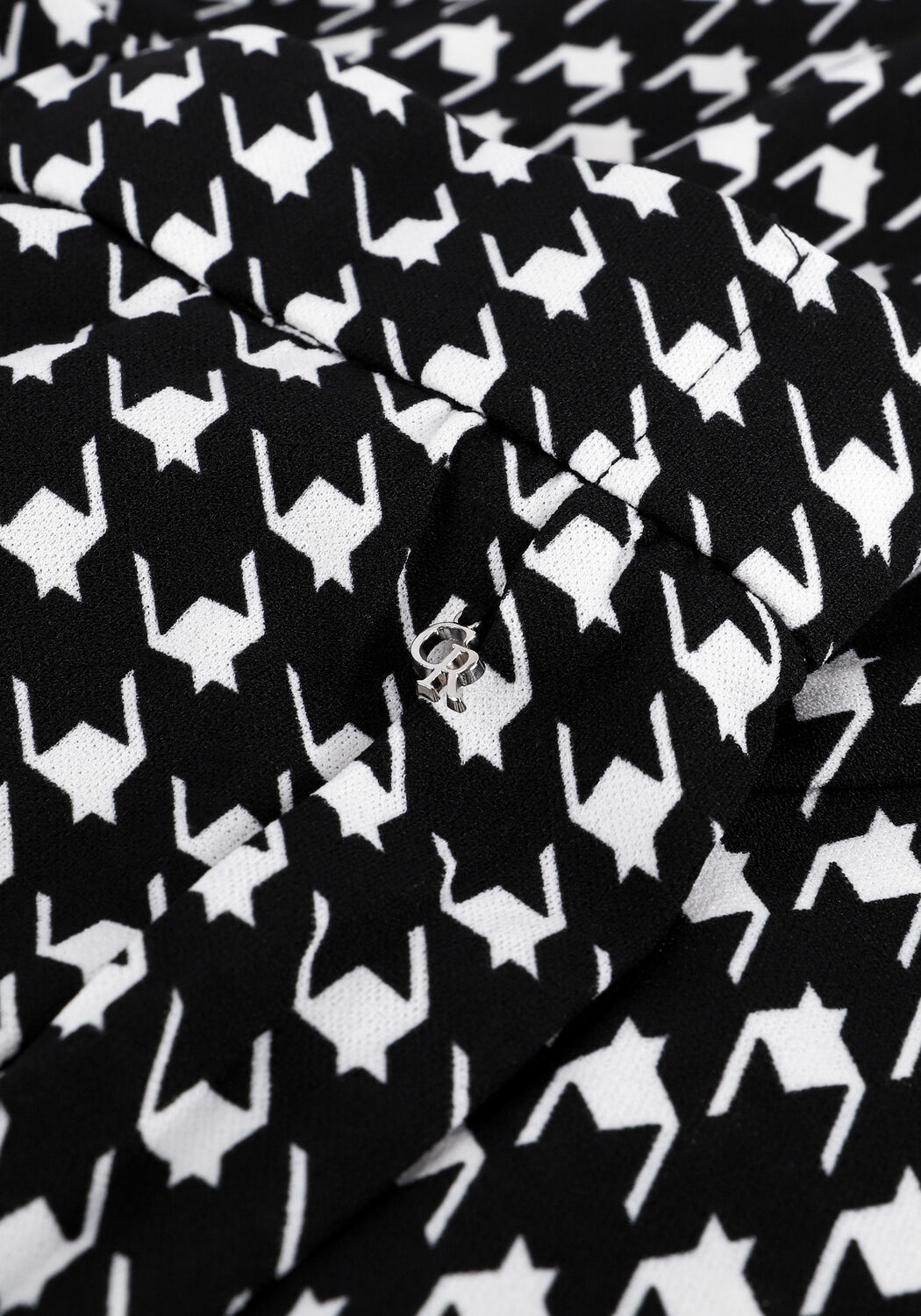 Zwarte COLOURFUL REBEL Flared broek DARCY DOGTOOTH SLIT FLARE - large