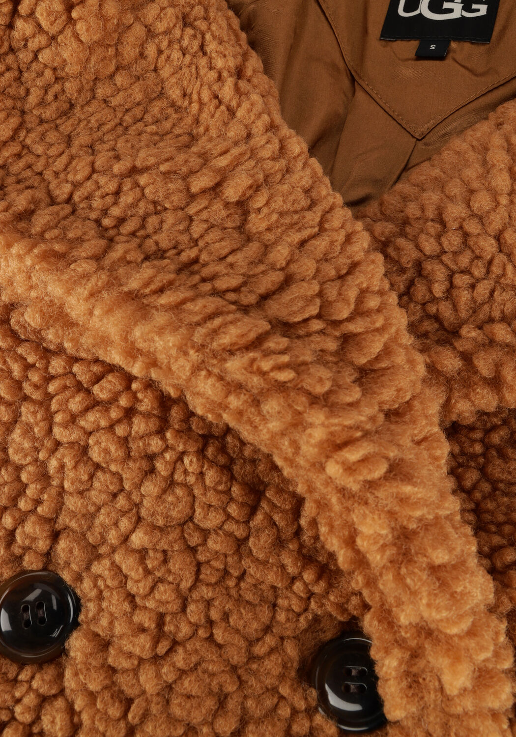 Camel UGG Teddy jas GERTRUDE LONG TEDDY COAT - large