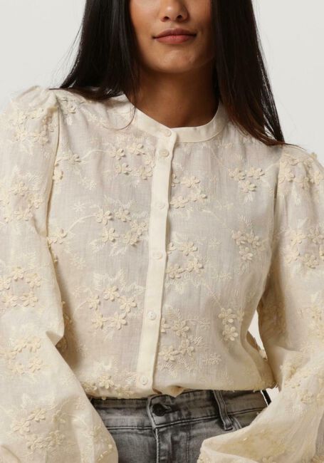 Gebroken wit SUMMUM Blouses BLOUSE SMALL FLOWER 3D - large