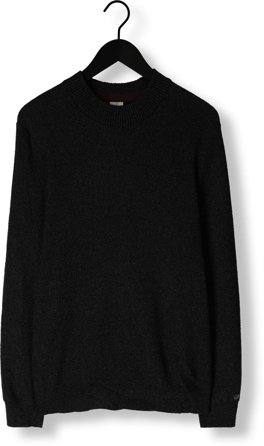 CAST IRON Heren Truien & Vesten Mock Neck Fine Boucle Zwart