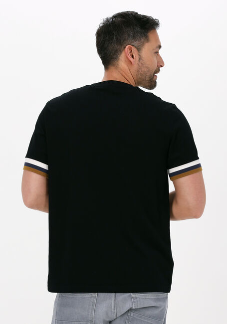 Zwarte FRED PERRY T-shirt STRIPED CUFF PIQUE T-SHIRT - large
