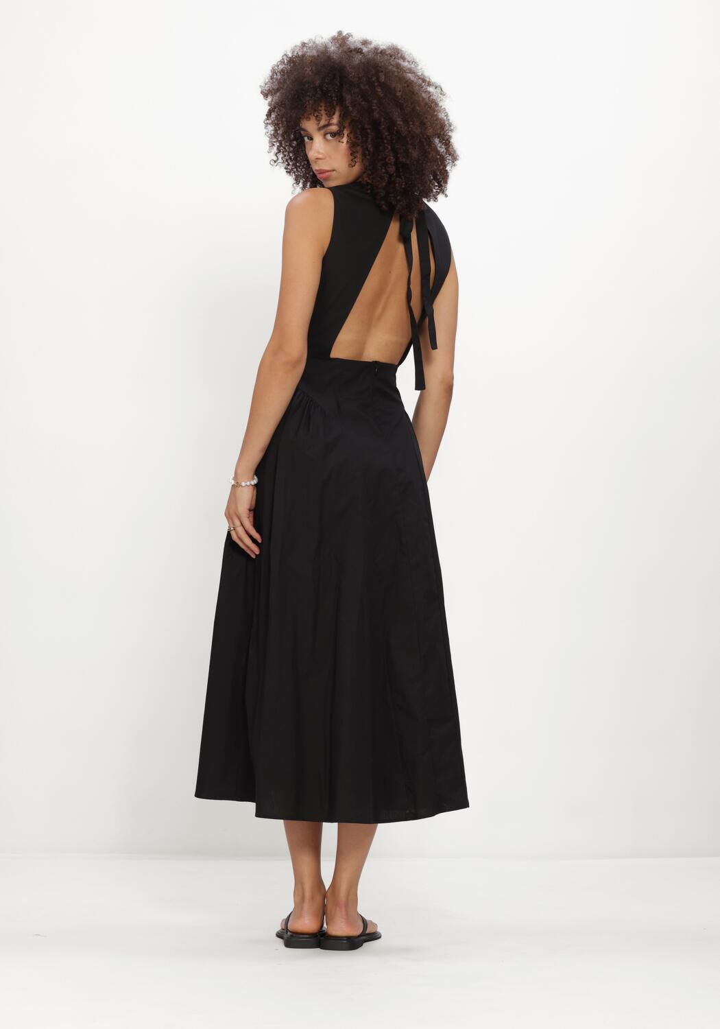 Zwarte NEO NOIR Jurken ZORA POPLIN DRESS - large
