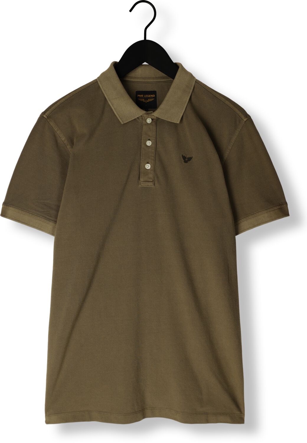 PME LEGEND Heren Polo's & T-shirts Short Sleeve Polo Pique Garment Dye Groen