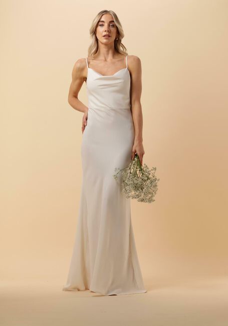 Gebroken wit Y.A.S.  YASDOTTEA STRAP MAXI TRAIN DRESS - CELEB - large