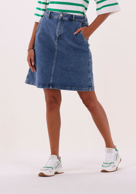Blauwe SELECTED FEMME Minirok SLFRANDI HW SHAD BLUE DENIM SKIRT - large