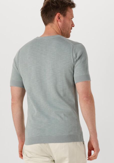 Lichtgrijze CAST IRON T-shirt COTTON BLEND SLUB - large