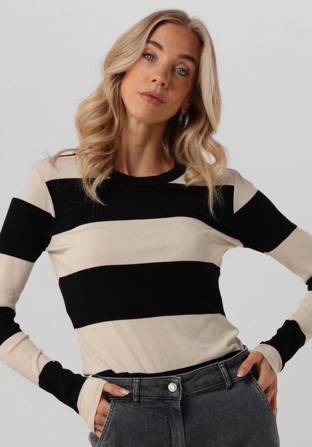 Beige PENN & INK Tops & T-shirts LONGSLEEVE BIG STRIPE - large