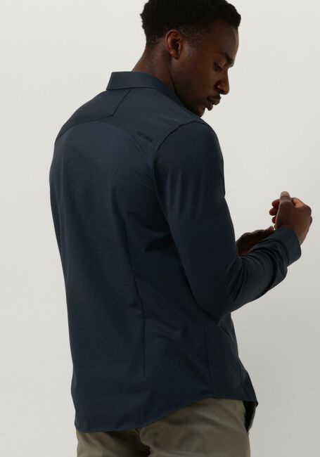 Blauwe CAST IRON Casual overhemd LONG SLEEVE SHIRT TWILL JERSEY 2 TONE - large