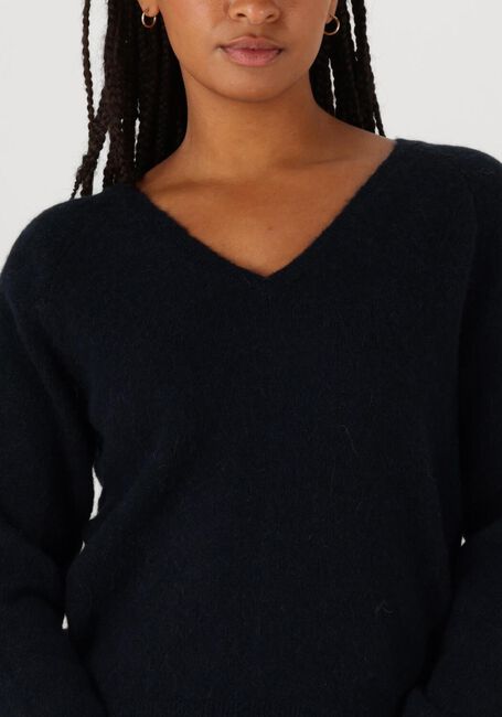 Donkerblauwe SELECTED FEMME Trui SLFLULU NEW LS KNIT V-NECK B NOOS - large
