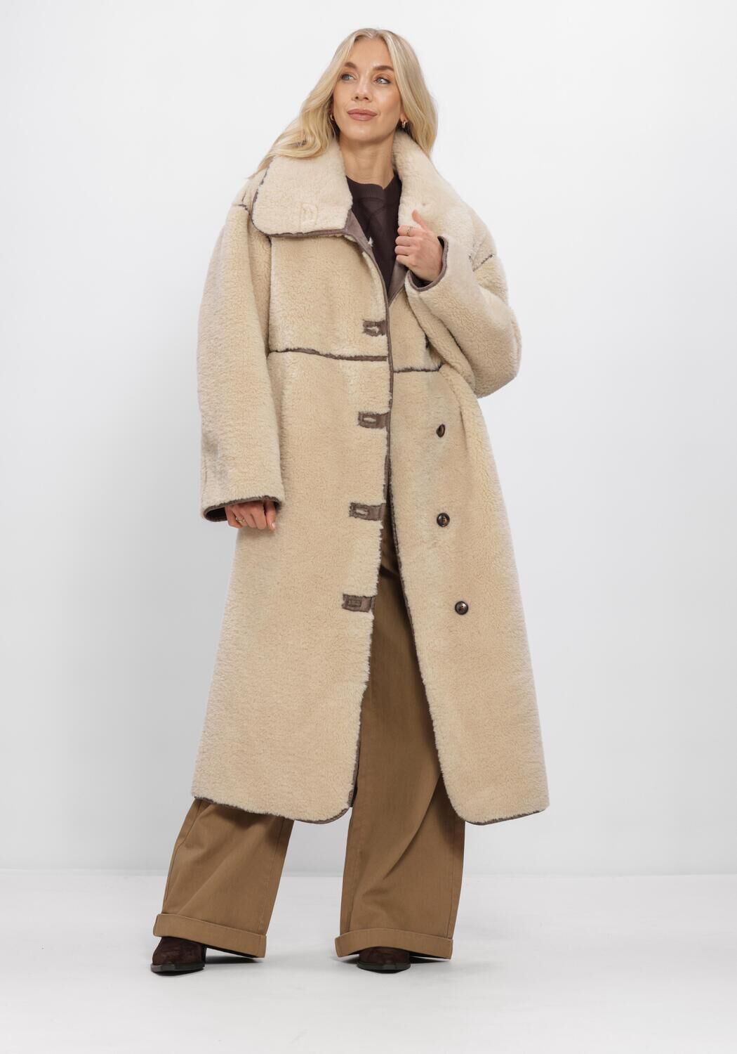 Beige WITHBLACK Teddy jas WBLDAJANA PILE COAT - large