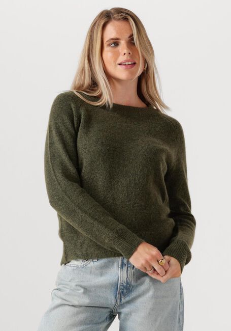 Groene SELECTED FEMME Trui LULU LS KNIT O-NECK B - large